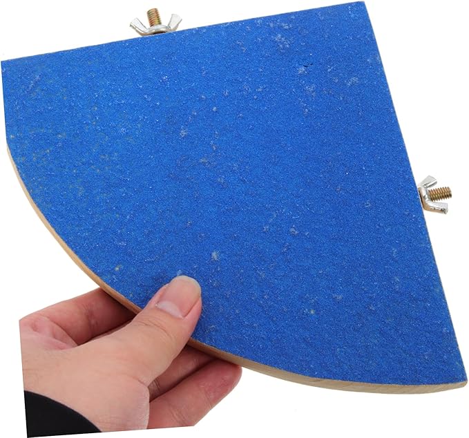 Fan Shape Frosted Wooden Pet Cage Platform for Small Animals Decoration for Hamsters Parrots Squirrels and Gerbils Durable Chew Design Random Color