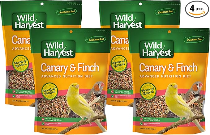 Wild Harvest Canary and Finch Food, 2 Pound | Pack of 4