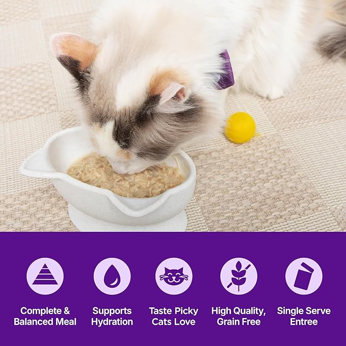 Wellness Appetizing Entrées Flaked Adult Wet Cat Food, Natural, Protein Rich, Grain Free, Tuna and Cod Recipe, 1.4 oz, Pack of 8 Pouches