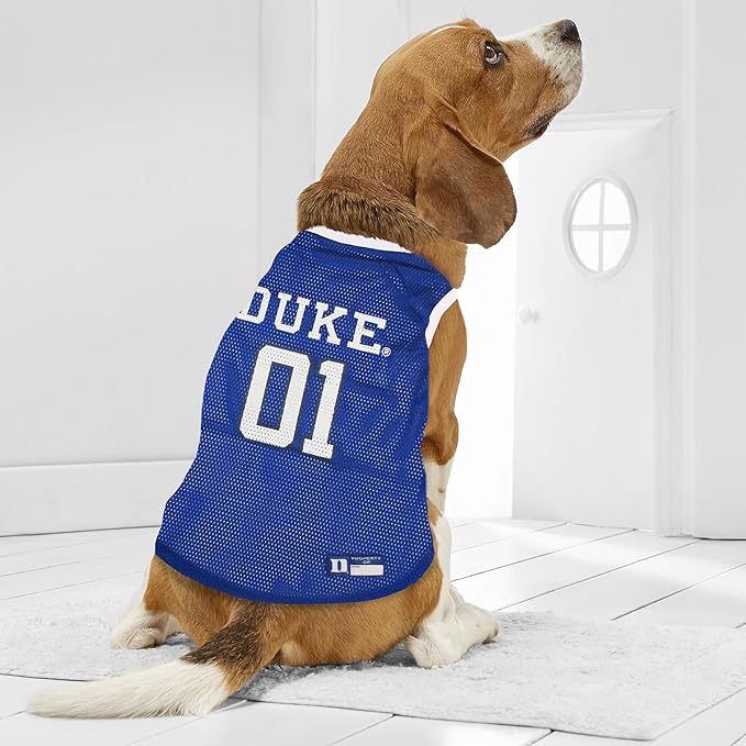Pets First NCAA Basketball Pet Jersey Duke Blue Devils Dog Jersey, Small