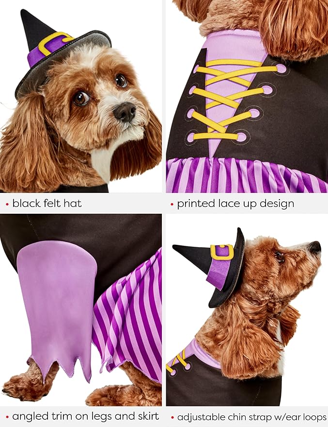Rubies Witch Pet Costume for Dogs or Cats, Medium