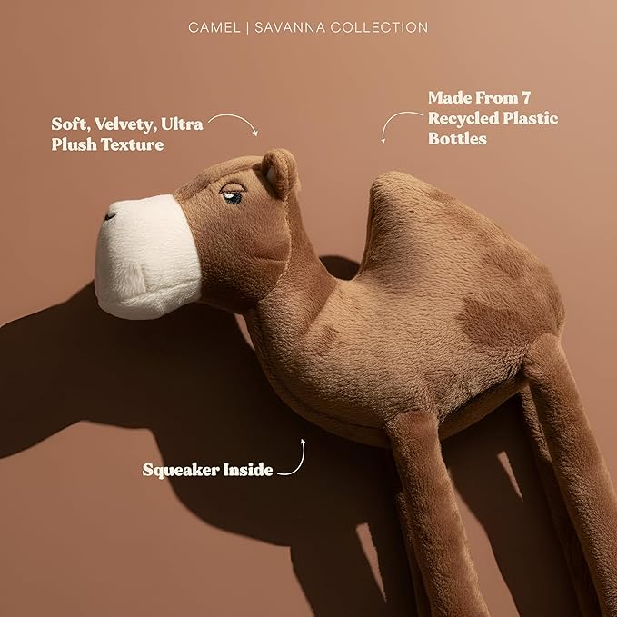 Dog Toys | Plush Camel Stuffed Animal for Large Dogs | Eco Friendly Jumbo Dog Toy