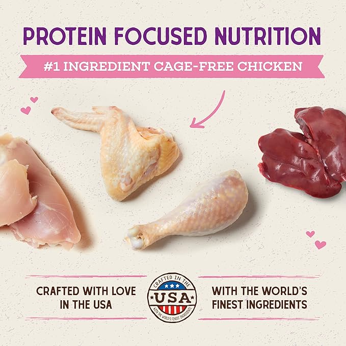 Stella & Chewy's Raw Coated Premium Kibble Cat & Kitten Food – Grain Free, Protein Rich Meals – Cage-Free Chicken for Kittens Recipe – 5 lb. Bag (Pack of 2)