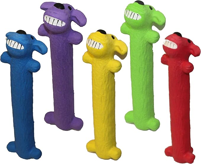 Multipet Loofa Latex Dog Toy Size:Pack of 2 Color:Assorted