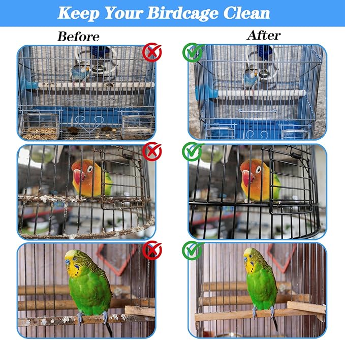 Bird Cage Cleaning Brush Tool Set, Bird Cage Cleaner, Suitable for Bird Cages, Rabbit Cages, Hamster Cages, Parrot Cages, and Other Small Pet Cage Accessories