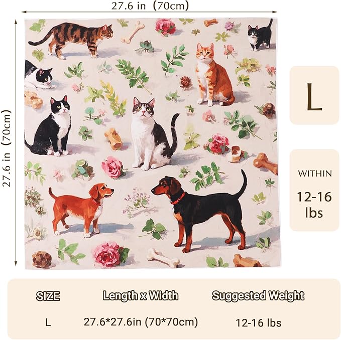 Purrfect Peace Cat Swaddle Wrap – 27.6" Professional Calming Restraint Bag for Grooming, Nail Trimming & Medicine - Adjustable Cat Restraint for Grooming, Nail Clipping & Vet Visits