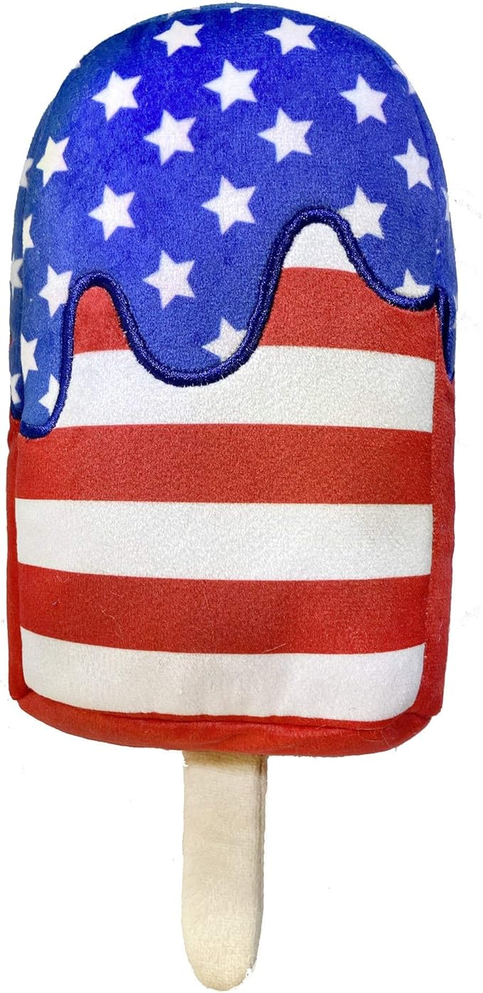 Huxley & Kent for Dogs Star Pop (Large) 4th of July Power Plush Dog Toy with Squeaker