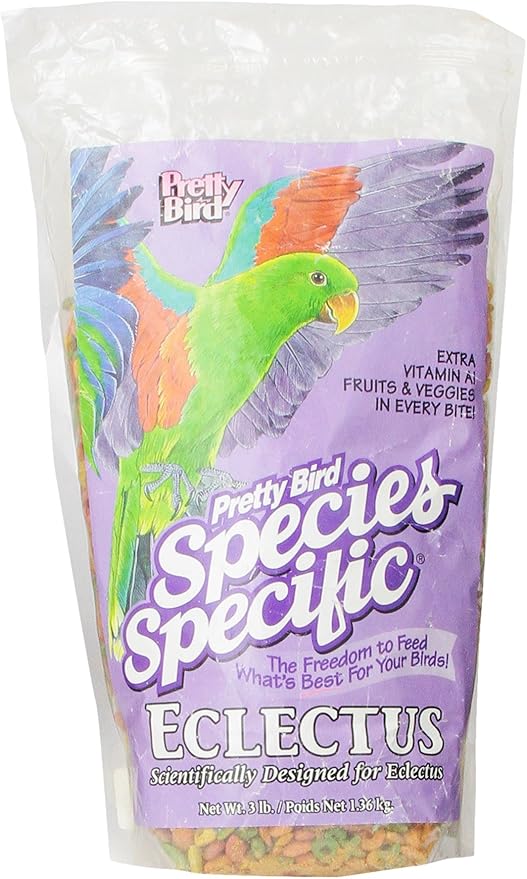 Pretty Bird International Bpb73318 Species Specific Special Eclectus Bird Food, 3-Pound