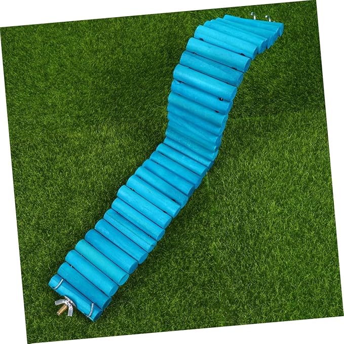 Mobestech Pet Wooden Climbing Ladder for Hamsters and Parrots, Round Wood Rainbow Step Ladder 6x40cm, Bird Cage Accessory for Small Pets’ Exercise and Climbing