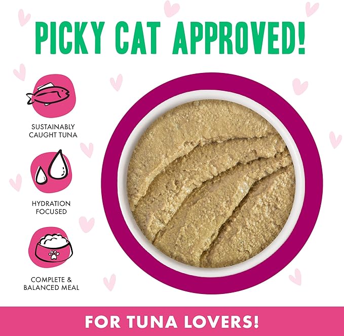 Weruva B.F.F. Play - Best Feline Friend Paté Lovers, Aw Yeah!, Tuna & Duck Double Dare with Tuna & Duck, 2.8oz Can (Pack of 12)