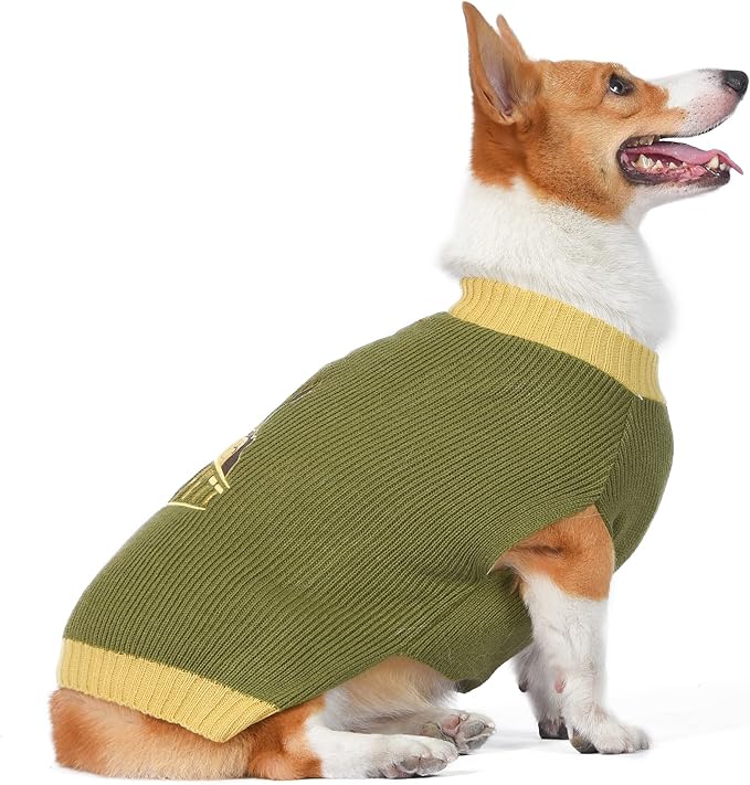 STAR WARS Boba Fett Dog Sweater, Small (S) | Dog Sweater, Pet Apparel | Gifts for Star Wars Fans, Green