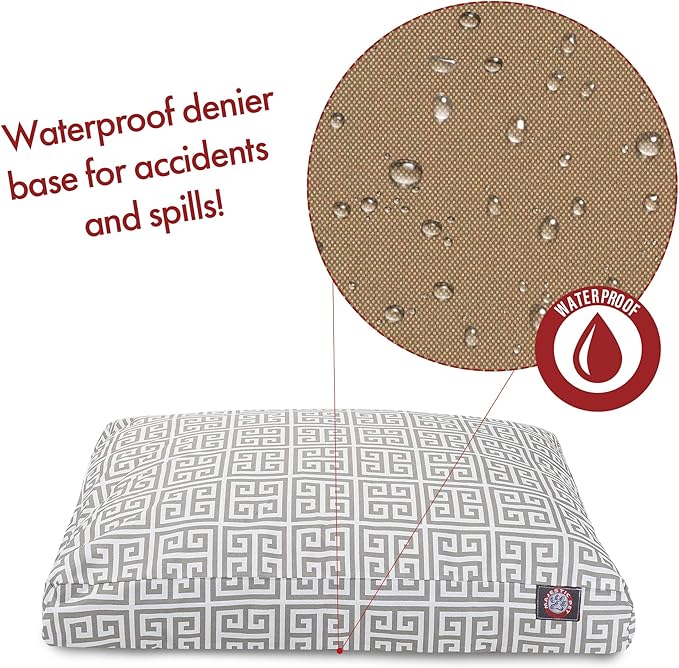 Grey Towers Small Rectangle Indoor Outdoor Pet Dog Bed With Removable Washable Cover By Majestic Pet Products