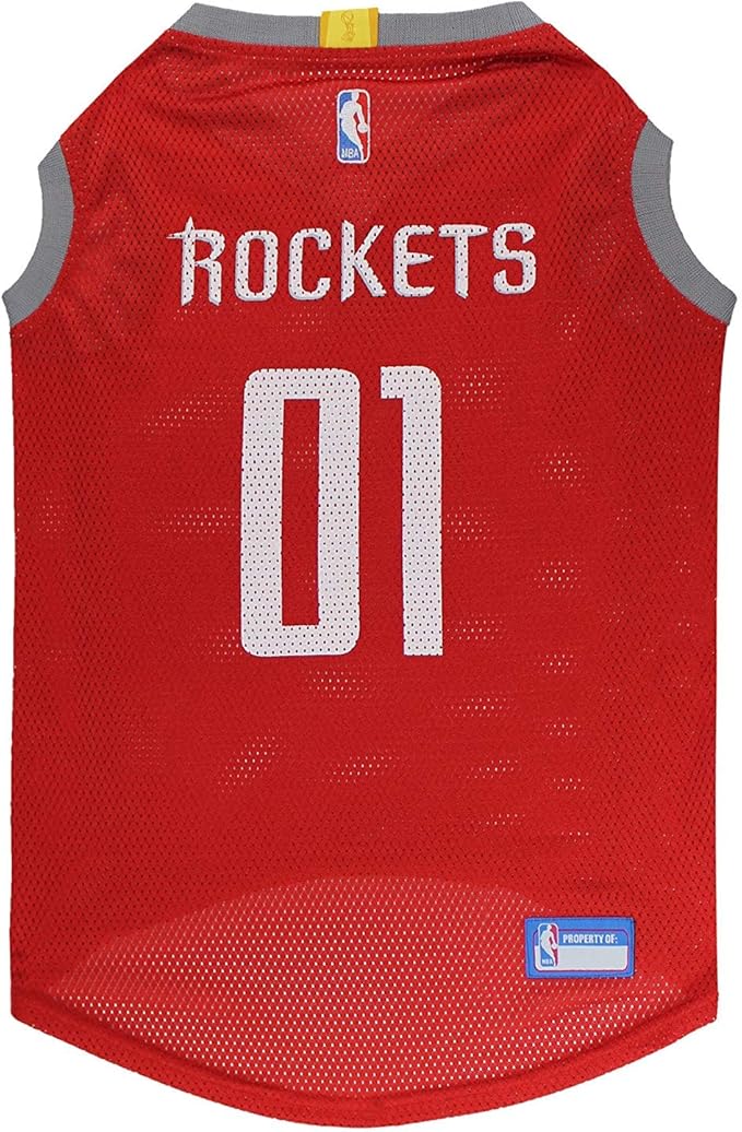 Pets First NBA HOUSTON ROCKETS DOG Jersey, Small - Tank Top Basketball Pet Jersey