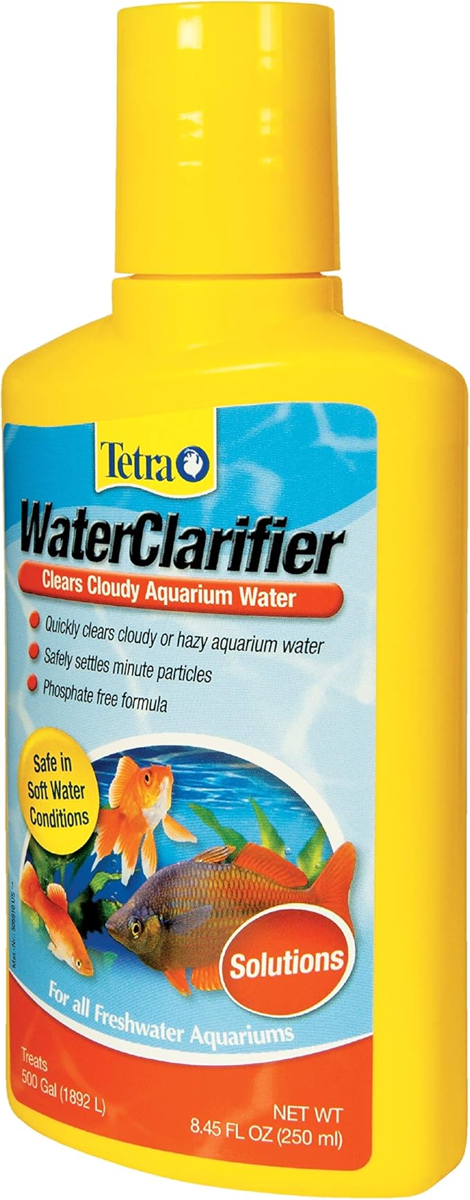 Tetra Water Clarifier, Aquarium Treatment Solution, 8.45 oz, Clears Cloudy Aquarium Water, Safe to Use with Fish and Plants, For Fresh Water