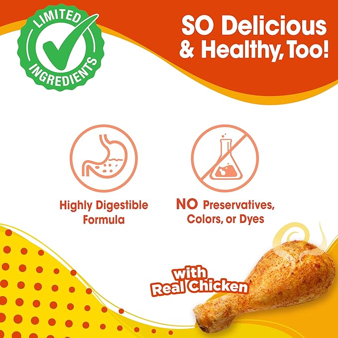 Nylabone Nubz Natural Dog Chew Treats,Chicken Flavor Pet Dental Chews for Small Dogs,Longer-Lasting Dog Bones Made in USA - Up to 30 lbs.,16 Count (Pack of 4)