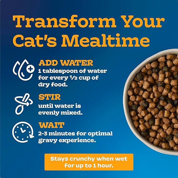 Blue Buffalo Tastefuls Irresistible Gravy Experience Adult Indoor Cat Dry Food, Salmon & Brown Rice Recipe, 7-lb. Bag