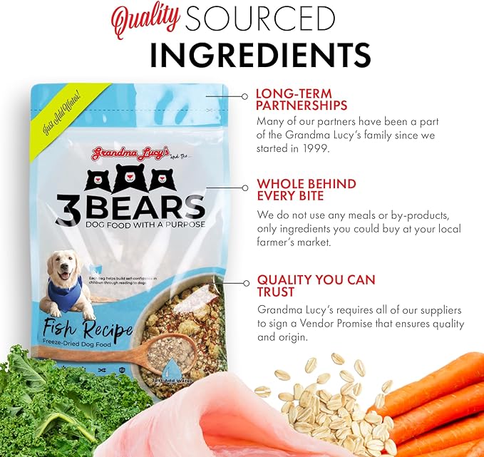3 Bears Fish Dog Food - 1lb