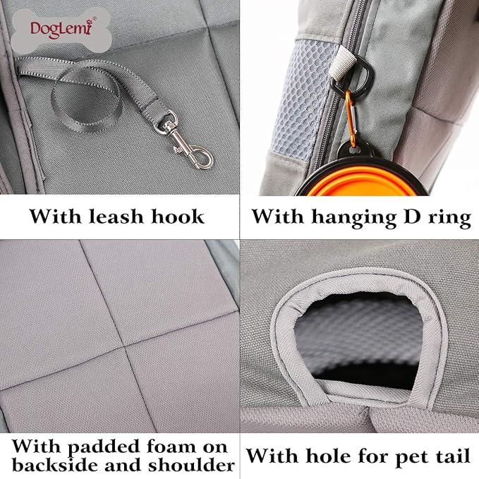 Dog Carrier Backpack - Legs Out Front - Facing Pet Carrier Backpack for Small Medium Large Dogs, Airline Approved Handsa - Canvas Mesh Free Cat Travel Bag