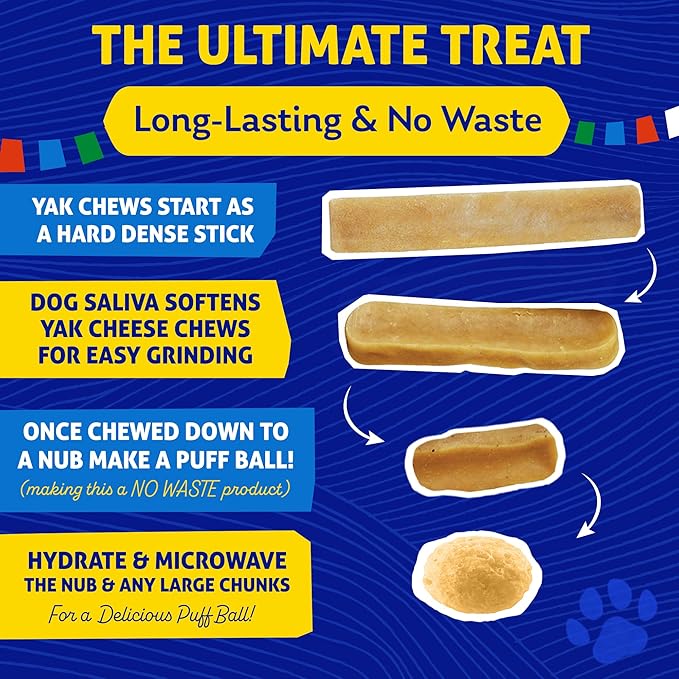 Himalayan Chew Original Yak Cheese Chew, Chicken, 3 Small Sticks, 1.1 oz, Gluten Free, Healthy Treats, Grain & Lactose Free 100% Natural, Long Lasting Chews for s Under 15 lbs