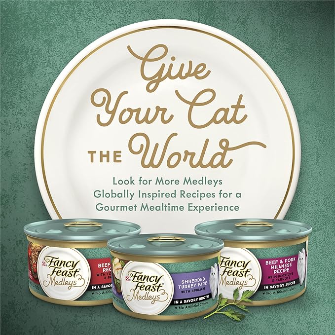 Fancy Feast Purina Medleys Tuscany Wet Cat Food VarietyPack - 3 Ounce (Pack of 48)