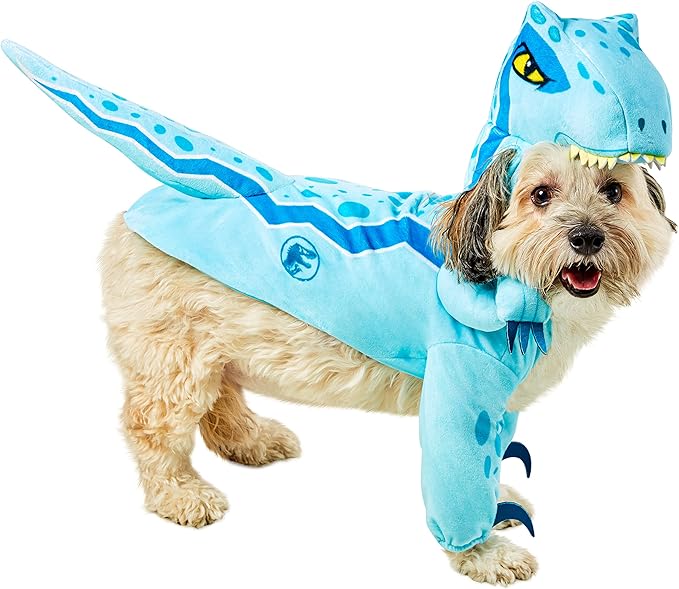 Jurassic World: Blue Pet Costume for For Dogs or Cats by Rubies, Medium