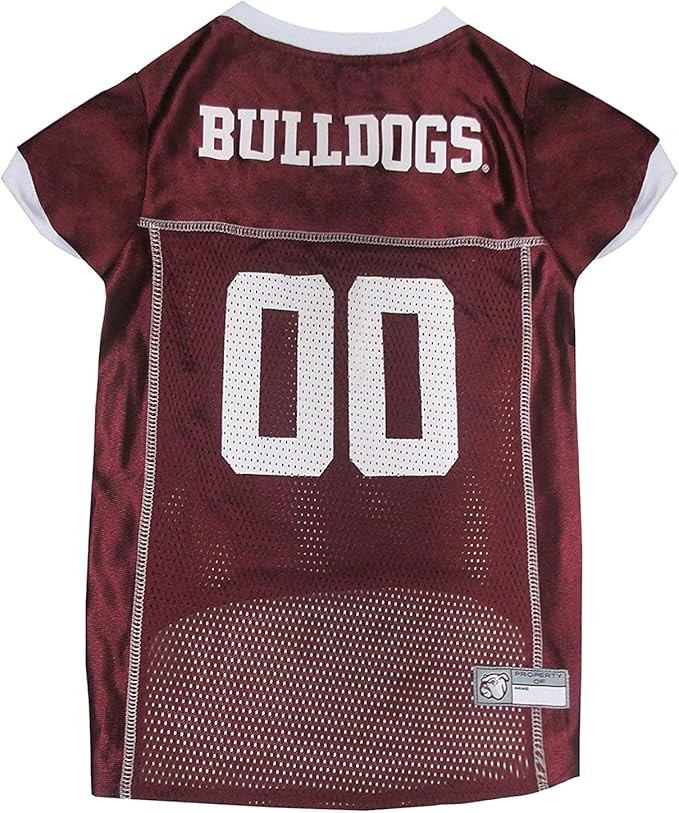 Pets First NCAA College Mississippi State Bulldogs Mesh Jersey for DOGS & CATS, X-Small.Licensed Dog Jersey with your Favorite Football/Basketball College Team