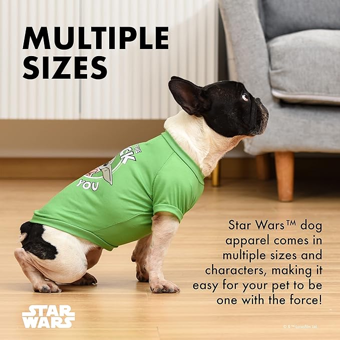 Star Wars for Pets Grogu May The Luck Be with You Dog Tee for St. Patrick’s Day | X-Large Dogs | Size Extra Large | Star Wars Dog Clothing and Apparel, Green, (FF20333)