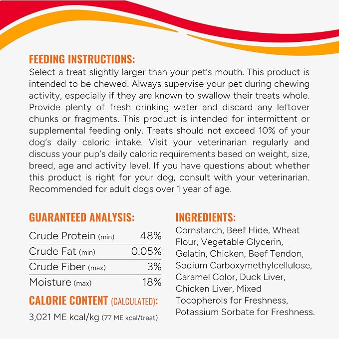 GOOD 'N' FUN Triple Flavor Wraps with Beef Tendon Chews, High-Protein Dog Treat for All Adult Dogs, Made with Real Beef Hide, Chicken & Beef Tendon, 8 Count