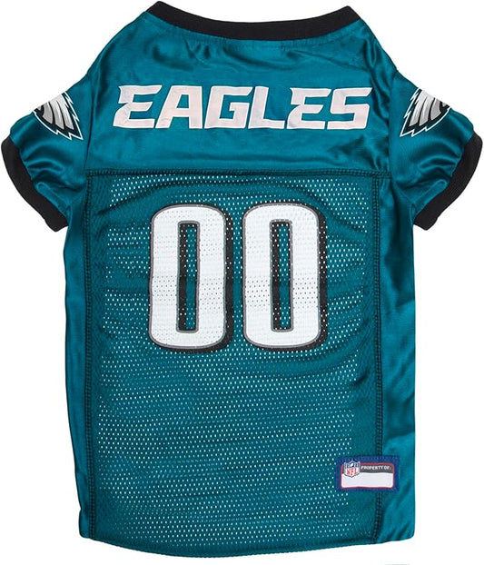 Pets First NFL Philadelphia Eagles Dog Jersey, Size Medium, Football Shirt Costume for Pet, Dog Sports T-Shirt, NFL Team Clothing for Cats, Licensed Pet Apparel Available in 7 Sizes and 32 Teams