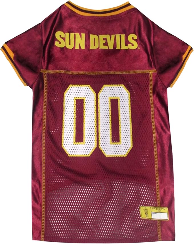 Pets First NCAA College Arizona State Sun Devils Mesh Jersey for DOGS & CATS, Small.Licensed Dog Jersey with your Favorite Football/Basketball College Team