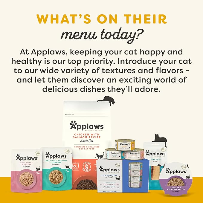 Applaws Natural Wet Canned Cat Food, Limited and Natural Ingredients, High Protein with No Artificial Additives, Chicken Breast in Broth (12 x 5.5oz Cans)