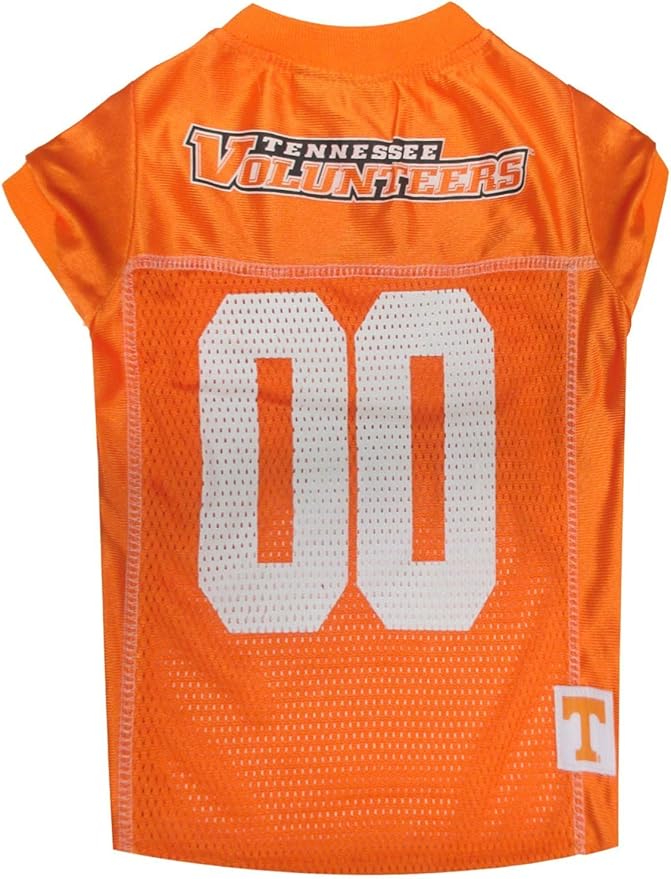 Pets First NCAA College Tennessee Volunteers Mesh Jersey for DOGS & CATS, Medium. Licensed Dog Jersey with your Favorite Football/Basketball College Team