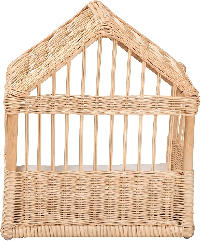 bali & pari Pieta Modern Bohemian Natural Rattan Pet Bed