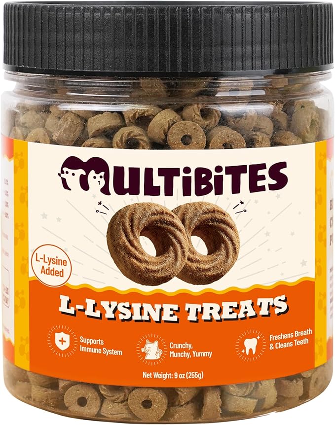 9 oz L-Lysine Cat Treats L-Lysine for Cats Chicken Flavor Cat Training Treats Cat Immune Support Healthy Cats Snacks