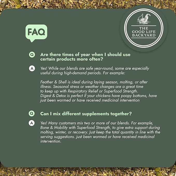 Good Life Backyard Superfood Strength for Chickens – General Wellbeing Nutrient Rich Poultry Supplement (2 lb Pouch) | Hatching Time
