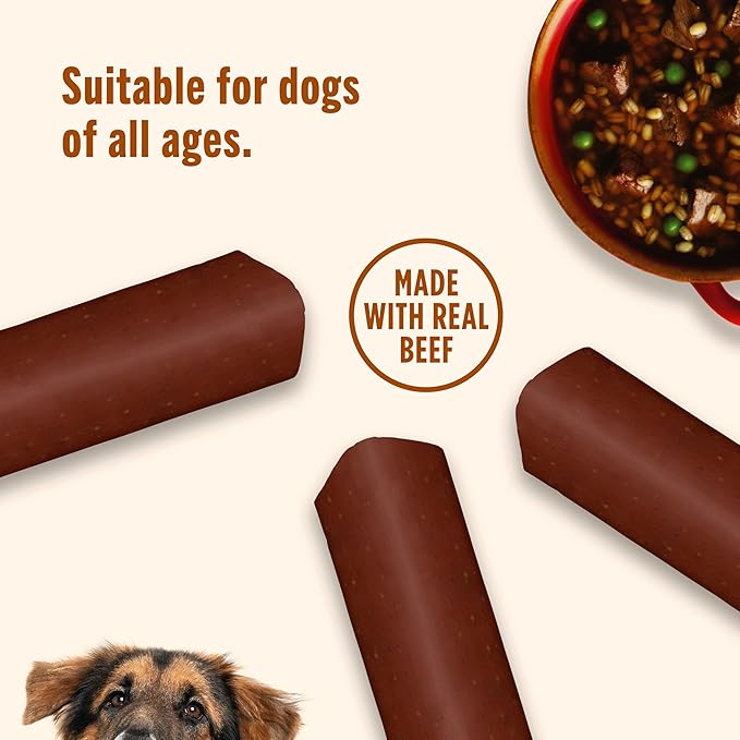 Nutrish Soup Bones Premium Dog Chews with Real Beef and Barley, 11 Chews, Packaging May Vary (Rachael Ray) (Pack of 2)