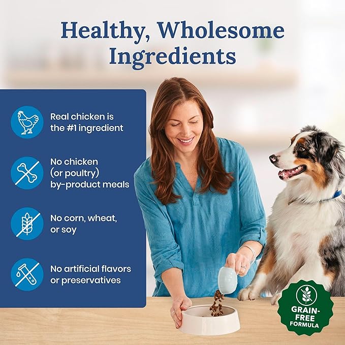 Blue Buffalo Life Protection Formula Natural Grain Free Adult Dry Dog Food, with Chicken and Potatoes, 4 lb. Bag