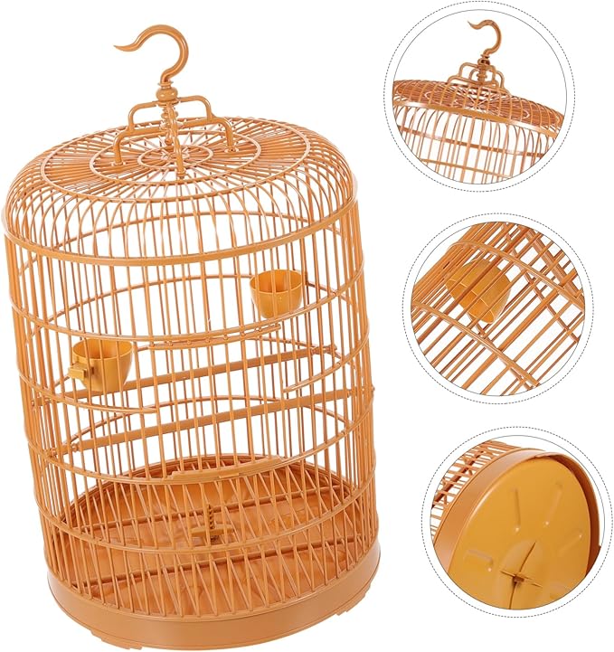 Luxshiny Hanging Plastic Bird Cage for Small Pets Capacity Secure Design Versatile Use Durable Craftsmanship Suitable for Parakeets Lovebirds Finches and Small Animals