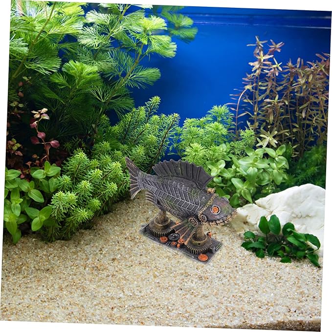 Aquarium Decor Resin Fish Tank Hideout Ornament Eco-Friendly 7.48X2.36X6.29 Inch Landscaping Decoration for Aquatic Pets