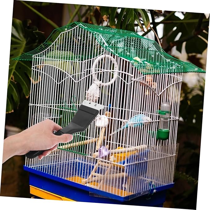 Yardwe Stainless Steel Birdcage Brush Bird Droppings Remover Bird Cage Small Cleaning Accessory Parrot Cage Hygiene Brush