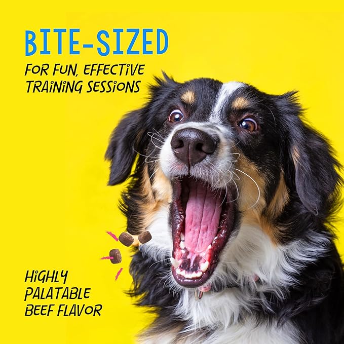 Crazy Dog Mini Train-Me! Training Treats 4 oz. Bag, Beef Flavor, with 200 Treats per Bag, Recommended by Dog Trainers