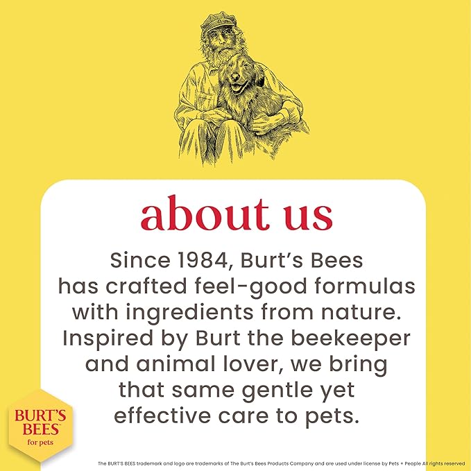 Burt's Bees for Pets Cat Dander Remover Wipes, Colloidal Oat Flour and Aloe to Soothe Dry Skin and Reduce Flaking, Unscented Grooming Cloths for Cats and Kittens, 50 Count - 3 Pack