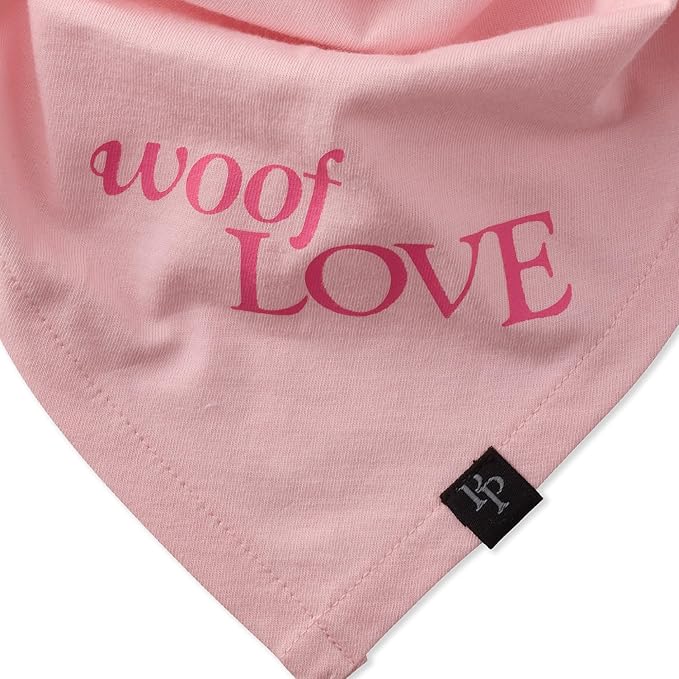 Pet Passion Bandit - THE PET Bandana 100% Organic Cotton Pet Bandanas Clothes for Small, Medium, Large Dogs, 3-Pack Pink Preppy Plaid, Medium/X-Large