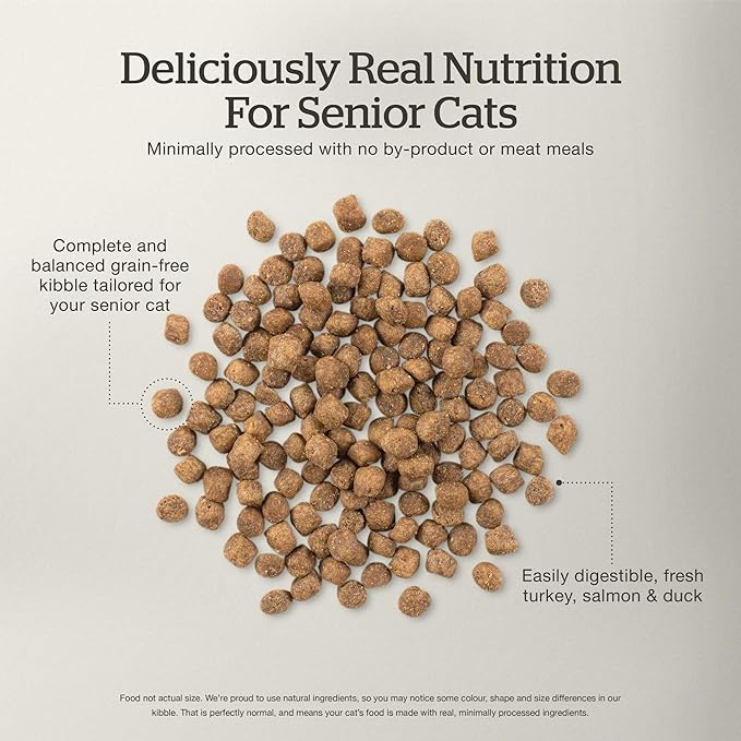 Now Fresh Senior Dry Cat Food, Turkey, Salmon & Duck Recipe, Grain-Free, Chicken-Free, 16 lbs