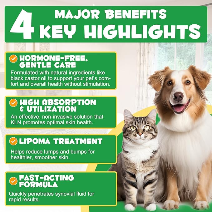 Lipoma Treatment for Dogs & Cats, Soften Fatty Lumps & Bumps in Dog, Castor Oil for Dogs, Pet Massage Oil, Soften Fatty Lumps & Bumps in Dog