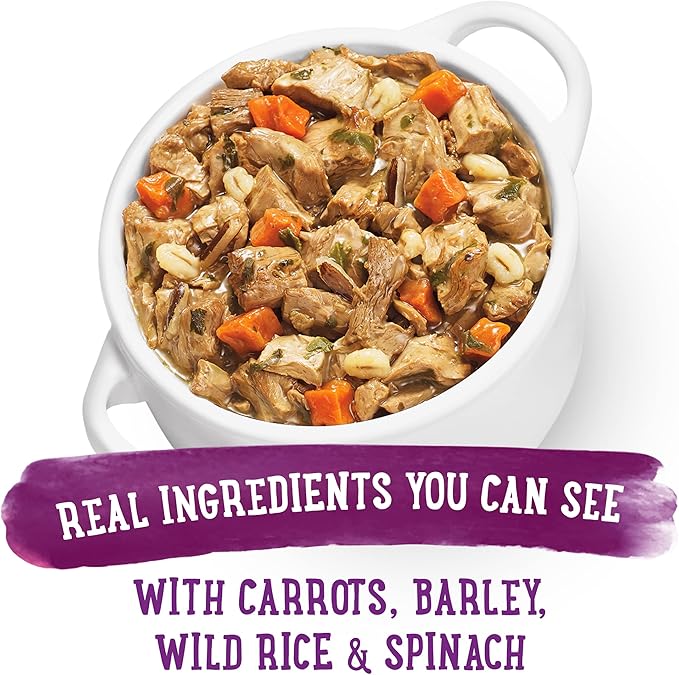 Beneful Purina Dog Food Freshly Prepared Meals Simmered Beef Entree with Carrots, Barley, Wild Rice and Spinach - 10 oz. Tubs, 8 Count (Pack of 2)