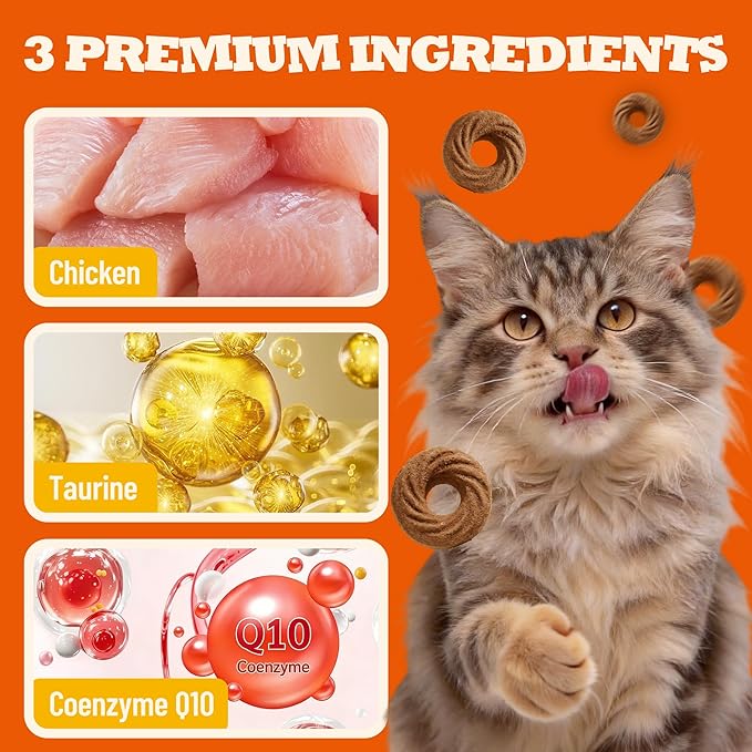 9 oz Taurine Cat Treats Taurine for Cats Chicken Flavor Cat Training Treats Cat Immune Support Healthy Cat Snacks