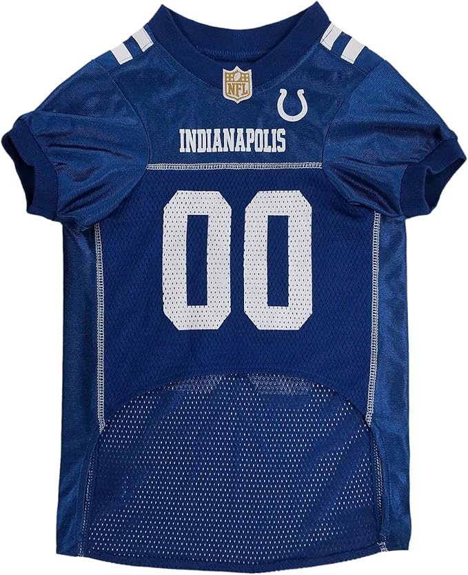 Pets First NFL Indianapolis Colts Dog Jersey, Size Small, Football Shirt Costume for Pet, Dog Sports T-Shirt, NFL Team Clothing for Cats, Licensed Pet Apparel Available in 7 Sizes and 32 Teams