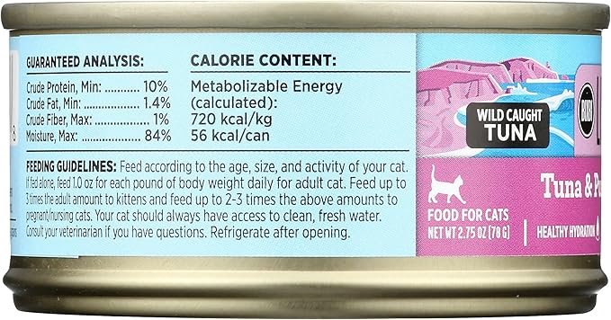 BIXBI Liberty Canned Wet Cat Food - Grain Free, Tuna and Pumpkin Recipe in Broth, 2.75 Ounce (Pack of 24)