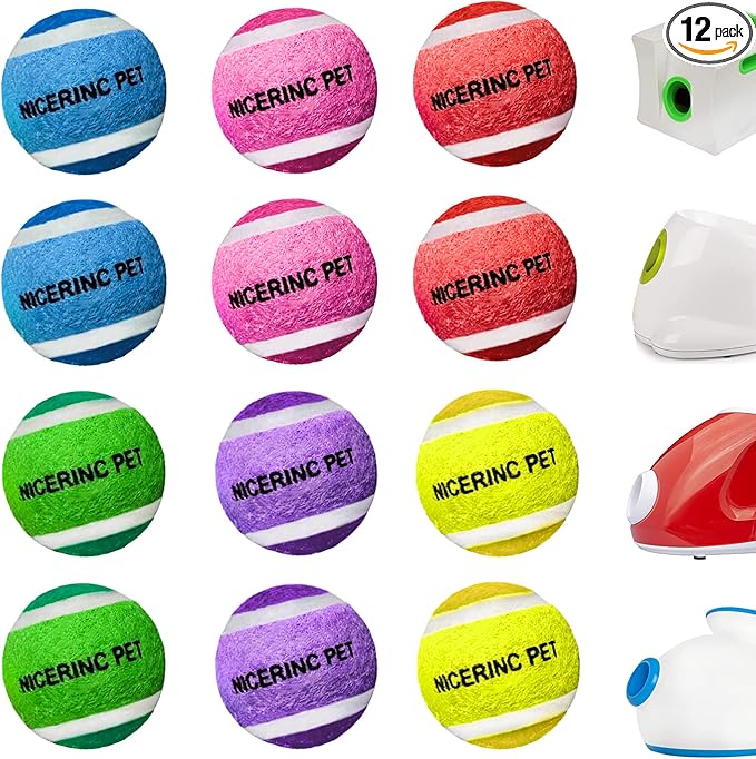 X-Small Dog Tennis Balls Dog Toys Ball 1.5" Pack of 12, Fit Ball Launchers